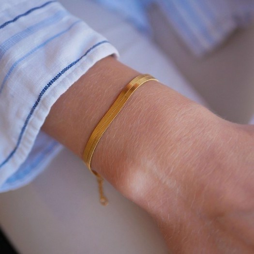 Enamel Carla forgyldt armbånd B73G